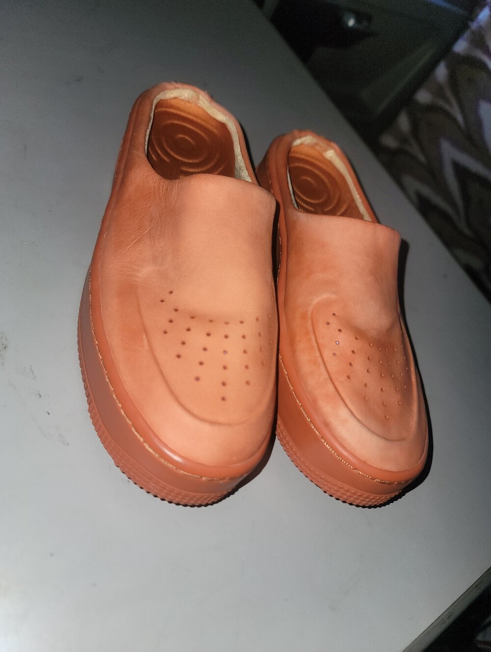 NIKE Air Force 1 Lover XX Leather Mules in Cinder Orange - Picture 9 of 9
